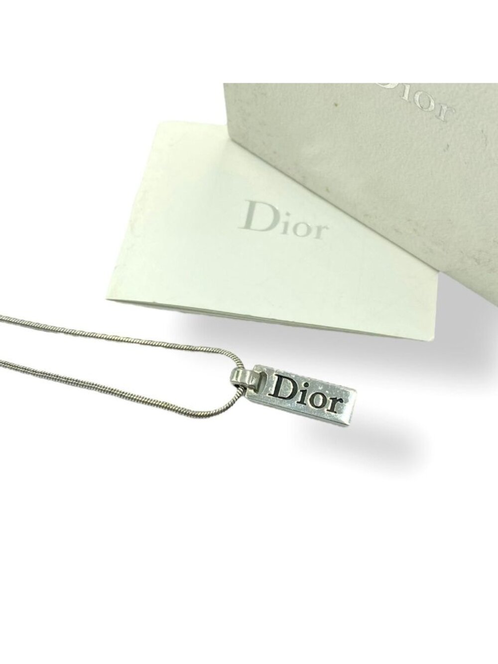 Dior Necklace Logo Silver